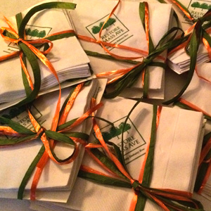 Cocktail napkins with RMA logo