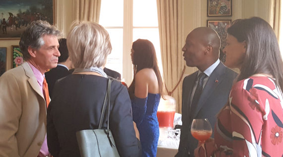 Mark Buscaino, Executive Director of Casey Trees, with Jeanne Connelly, Amb. Altidor and Holli Howard (RMA Map Associate)
